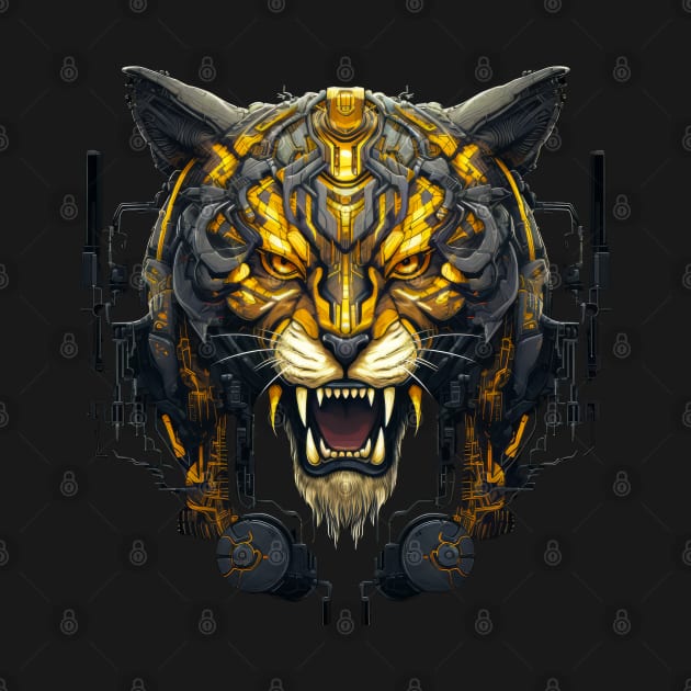 Mechanical Majesty - The Roaring Cyborg Tiger by Lematworks