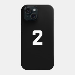 Number Two - 2 - Any Color - Team Sports Numbered Uniform Jersey - Birthday Gift Phone Case