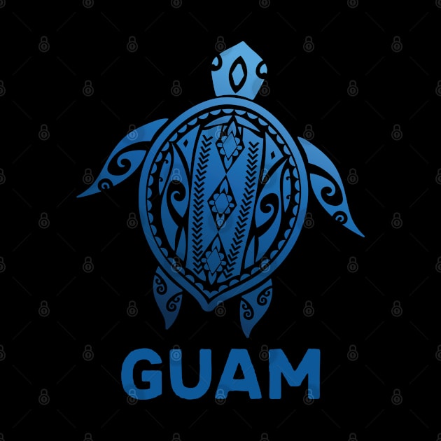 Guam Tribal Tattoo Blue Sea Turtle Souvenirs by kalponik