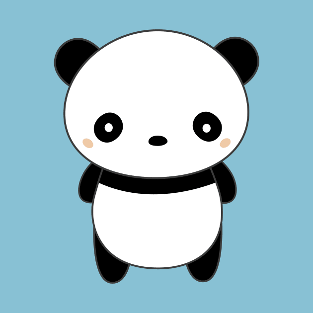 Kawaii Cute Panda T-Shirt by happinessinatee