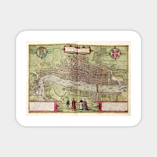 Map of London, 16th century (C026/8906) Magnet