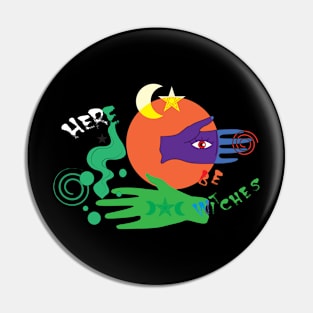 Here be Witches Pin