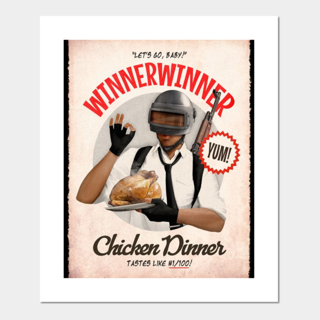 PUBG Chicken Dinner Winner - Pubg Chicken Dinner - Posters ...