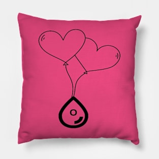 Heart with Blood Group O Pillow