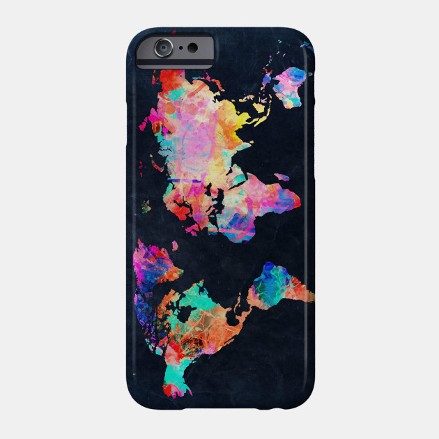 World Map World Map Phone Case Teepublic
