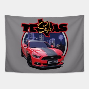 Texas Style Mustang Dallas Tapestry