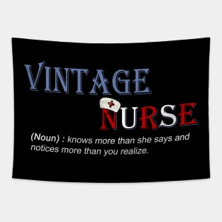 Vintage nurse noun Gift knows more than she says Tapestry