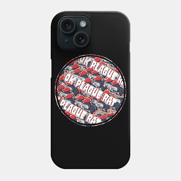 OK Plague Rat Red Hat Crowd Design Diagonal Print Circle Phone Case by aaallsmiles