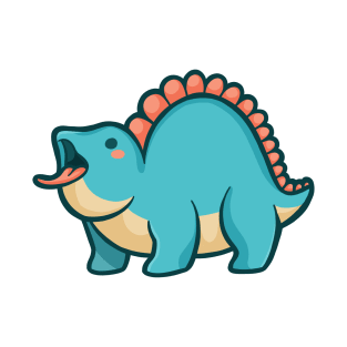 Cute Chubby Stegosaurus Dino Dinosaur T-Shirt