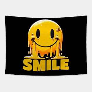 Smile Yellow hide the Pain Smiley Tapestry