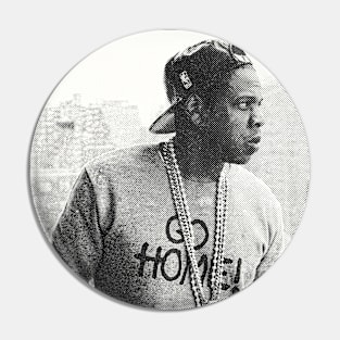 Jay-Z Halftone Style Pin