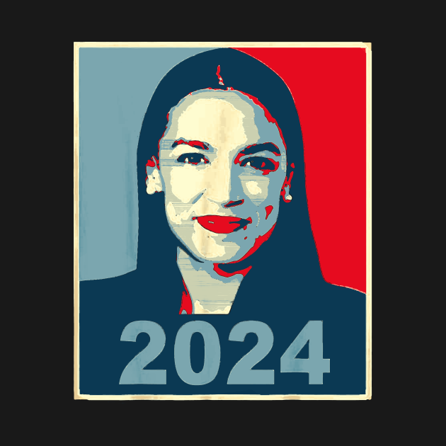 AOC 2024 - Alexandria Ocasio Cortez - T-Shirt | TeePublic