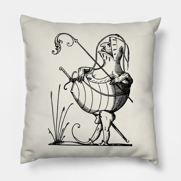 Grotesque #73 The Drolatic Dreams of Pantagruel (1565) Pillow by n23tees