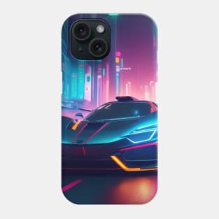 Asian Neon Velocity: Futuristic Thrill Ride Phone Case