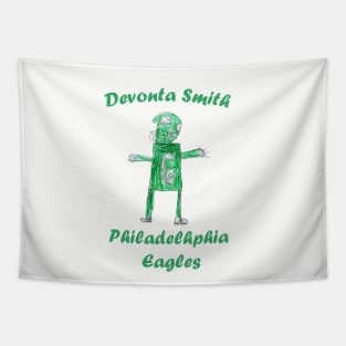 Devonta Smith Eagles Drawing Tapestry