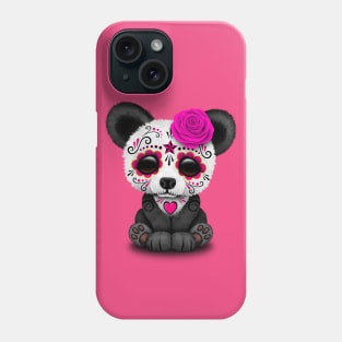 Pink Day of the Dead Sugar Skull Panda Phone Case