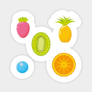 Summer Tropical Fruit pattern Magnet