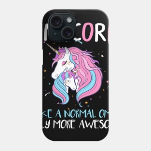 Womens Omacorn Like A Oma But Awesome Unicorn T-Shirt Gift Phone Case