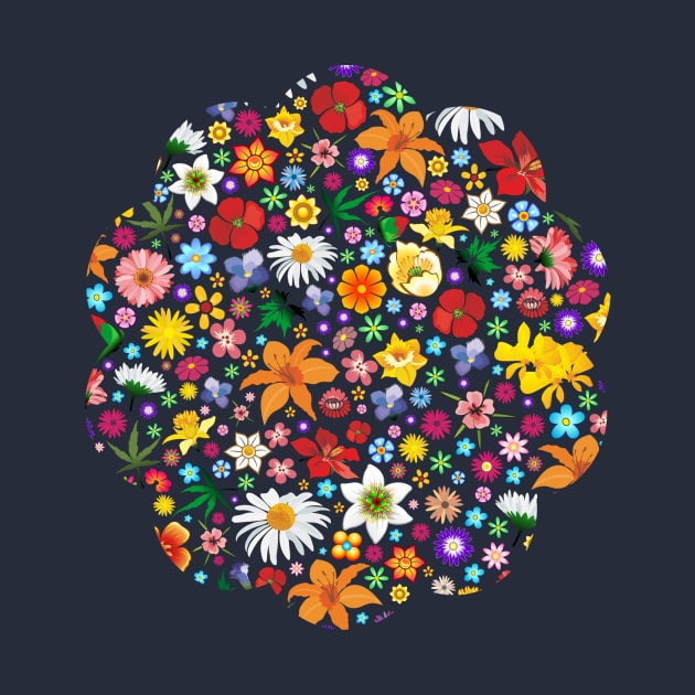 Floral Mandala by BluedarkArt