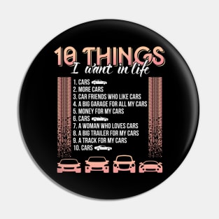 10 Things I Want in My Life Cars Couple Pin