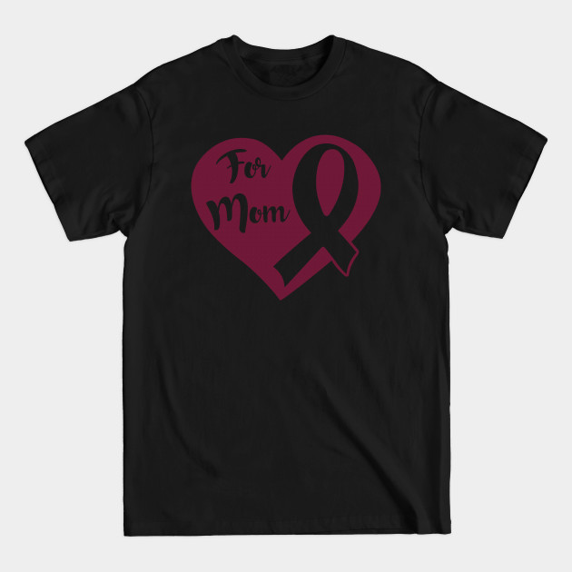 Discover Heart Love For Dad Sickle Cell Awareness Burgundy Ribbon Warrior Support Survivor - Burgundy Ribbon - T-Shirt