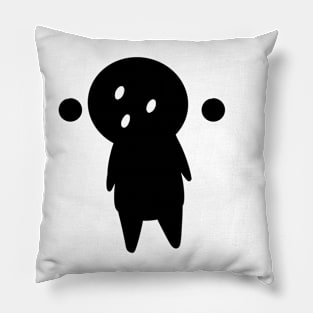 Black simple minion Pillow