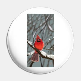 Cardinal in Snow Pin