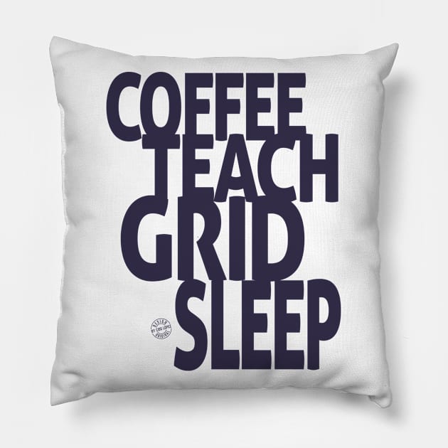 Coffee, teach, grid, sleep Pillow by C_ceconello