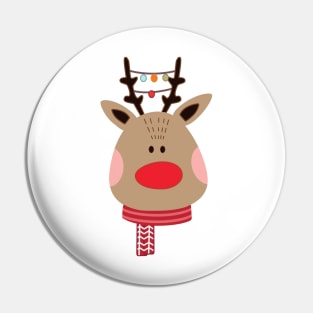 Christmas Deer Sticker Pin