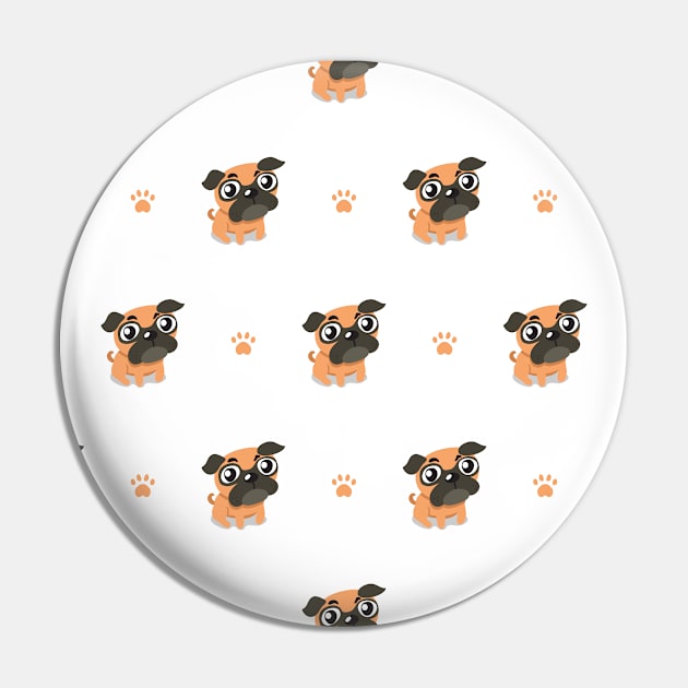 Pug Pattern Pin by queensandkings