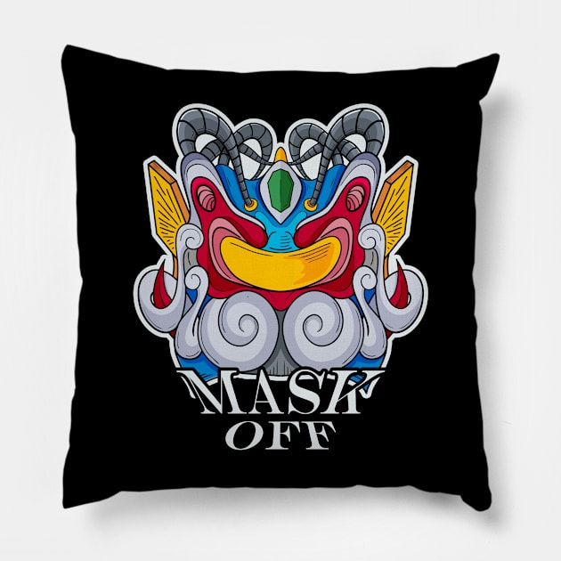 Mask Off Pillow by idbihevier