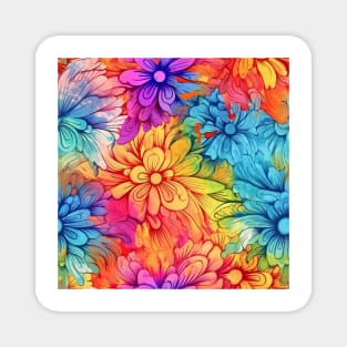 Rainbow flowers Magnet