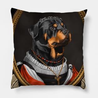 Renaissance Dog - Lady Ursa Amelie Wagner (A Rottweiler) Pillow