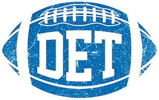 DET Retro Football - Silver Magnet