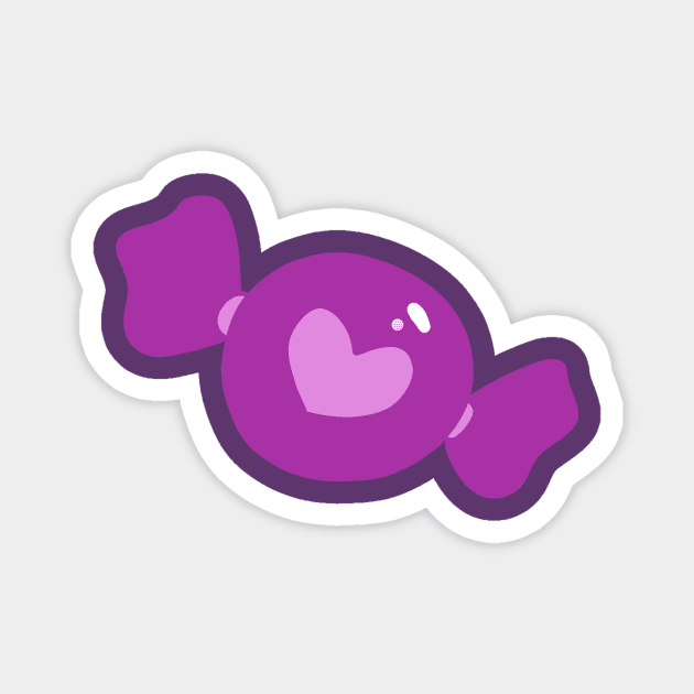 Purple Heart Candy Magnet by saradaboru