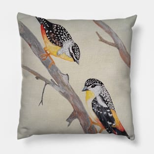 A pair of Australian Perdalotes - birds Pillow