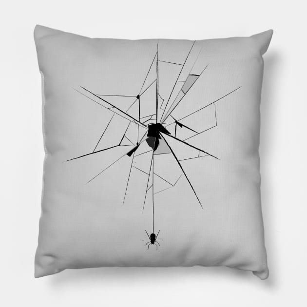 Broken Web Pillow by downsign