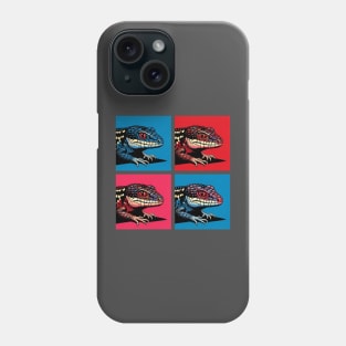 Red-Eyed Crocodile Skink Pop Art - Cool Lizard Phone Case