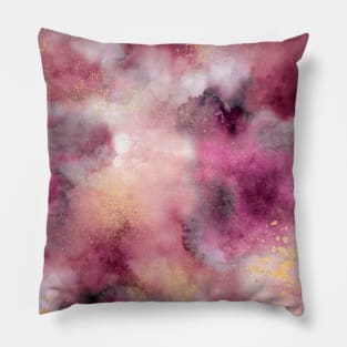 Pocket - Smoky Marble Watercolor Pink Pillow