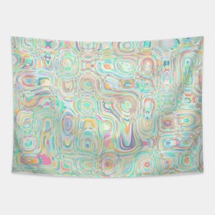 Trippy Groovy Colorful Rainbow Blobs Tapestry