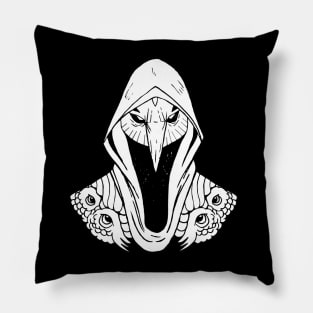 Owl Man in Ink Pillow