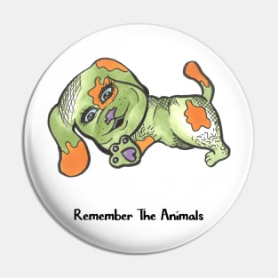 Remember The Animals Funny Dog Beagle T-Shirt (Animal Shelter & Rescue) Pin