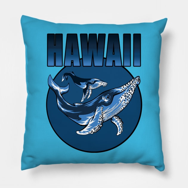 Hawaiian Humpbacks Pillow by inkninja