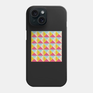 Funky Squares Blue Yellow Pink Phone Case