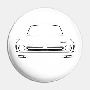 Morris Marina classic car outline graphic (black) Pin