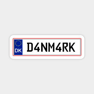 Denmark car license plate Magnet