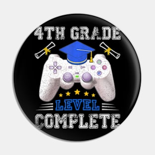 4th Grade Level Complete Gamer Class Of 2024 Pin