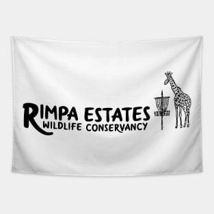 Rimpa Disc Golf, BLACK PRINT Tapestry