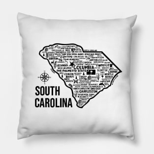 South Carolina Map Pillow