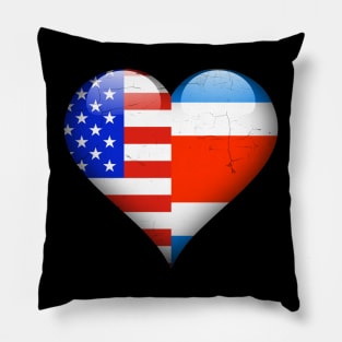 Half American Half Costa Rican - Gift for Costa Rican From Costa Rica Pillow